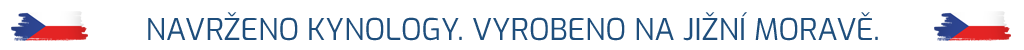 Banner Navrženo kynology, vyrobeno na jižní Moravě
